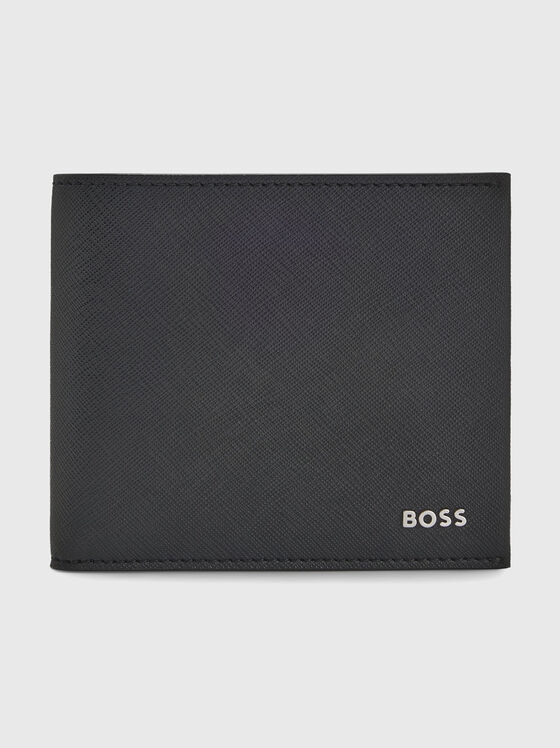 Wallet with a silver logo detail - 1