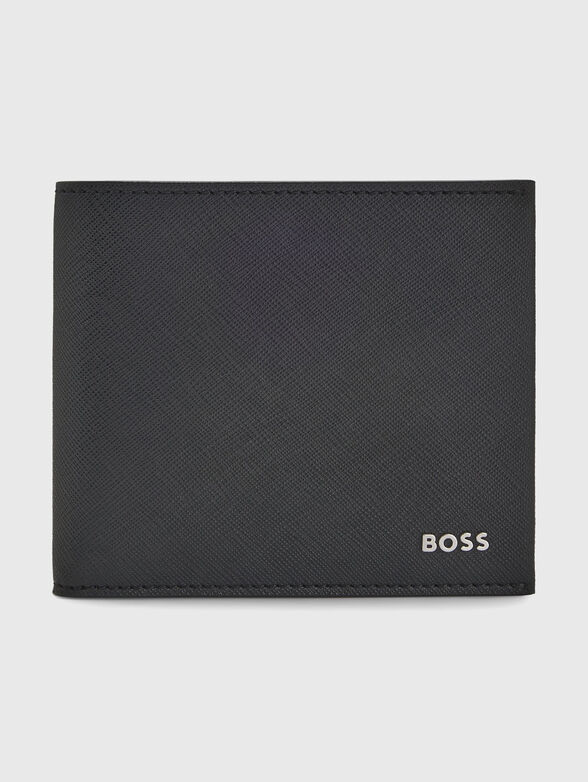 Wallet with a silver logo detail - 1