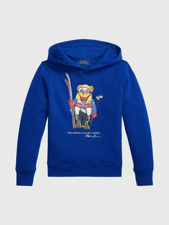 Sweatshirt with hood and contrasting print - 1