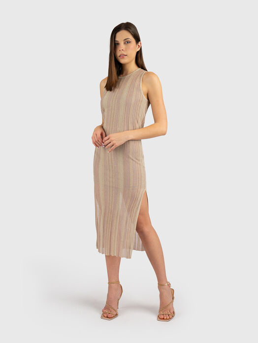 Midi dress with lurex threads