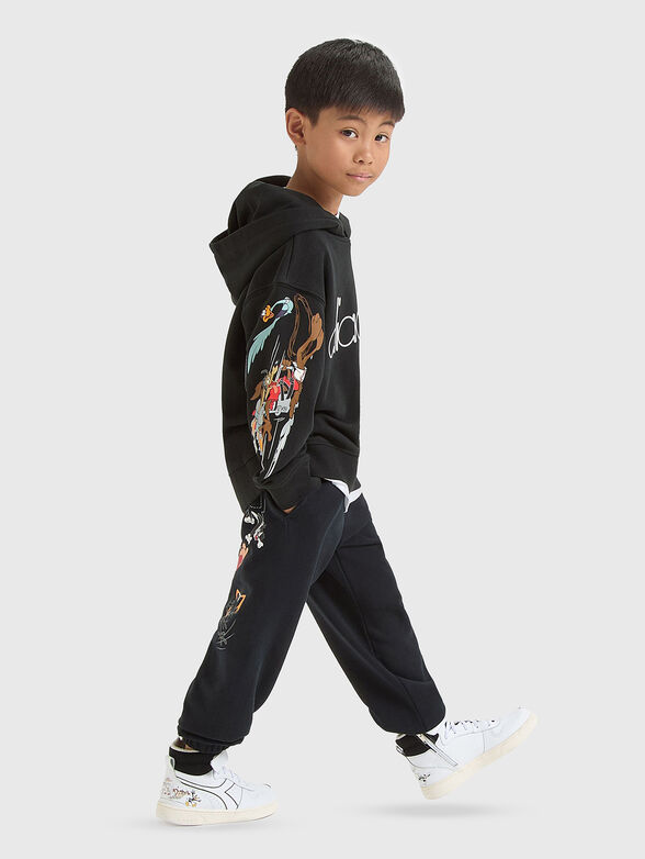 Black sweatshirt with print - 4