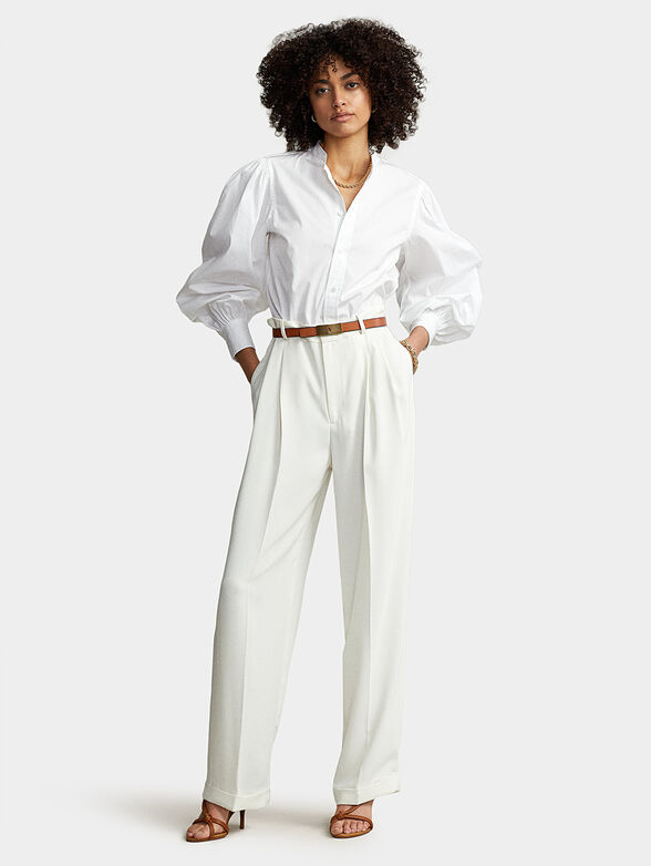 Cotton shirt with voluminous sleeves - 2