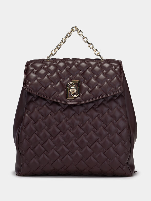 Black backpack with quilted effect - 1