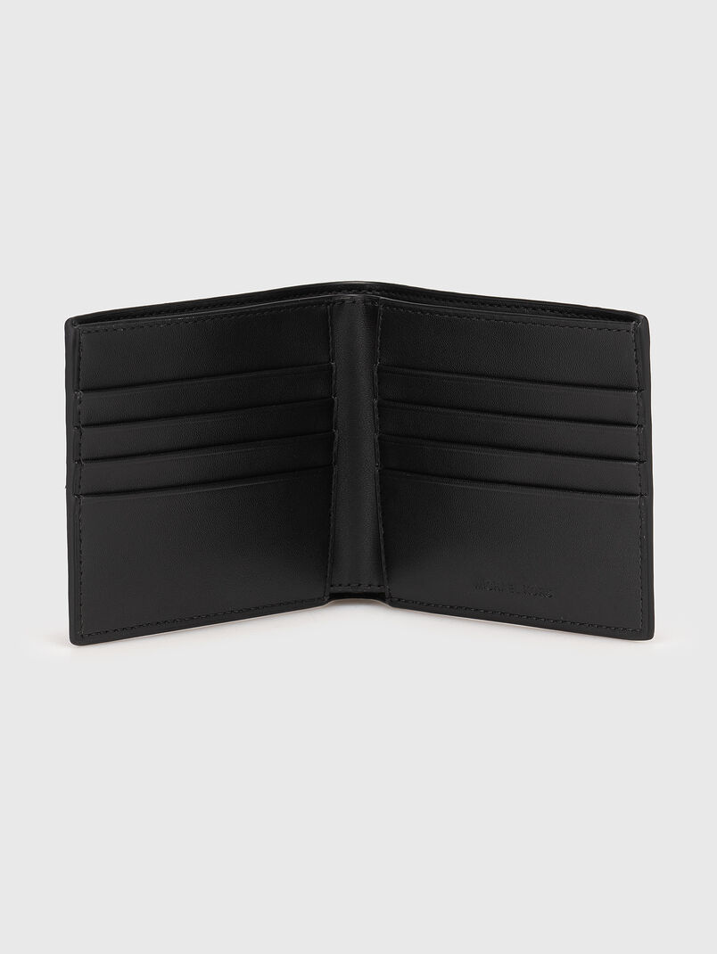 Leather wallet with logo - 3
