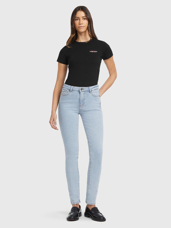 T-shirt with oval neckline and logo print - 2