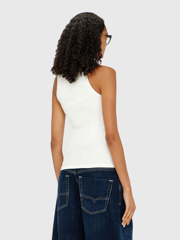 Black slim ribbed top - 2