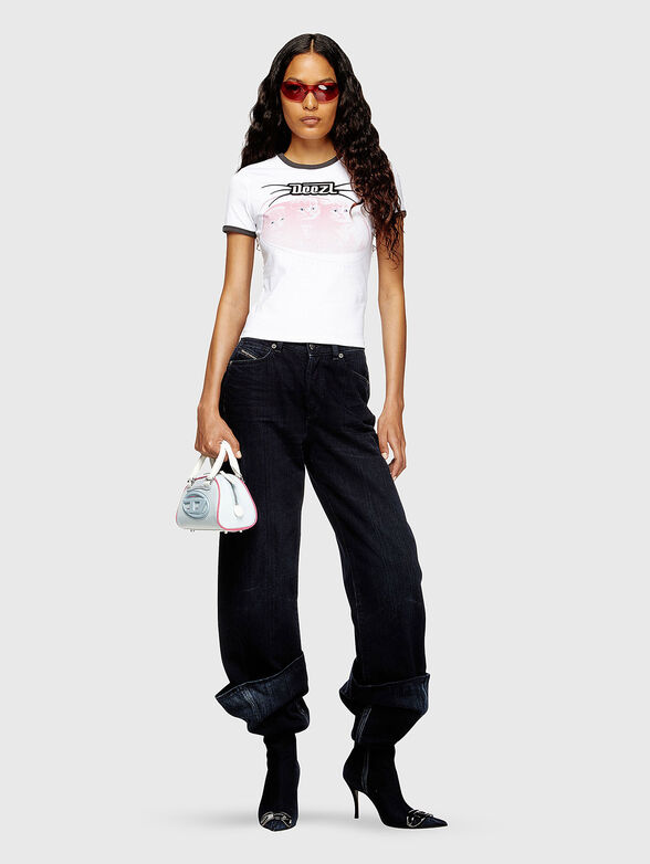 T-UNCUTIES-LONG-R13 cotton slim T-shirt - 2