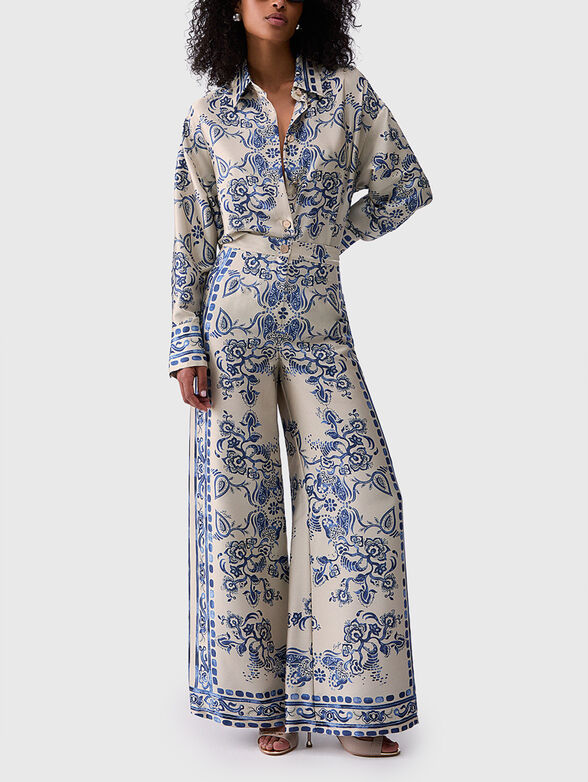 Long sleeve shirt with floral print - 2