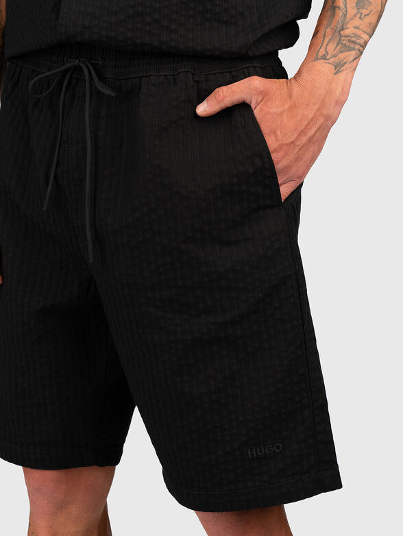Cotton sports shorts with logo - 3