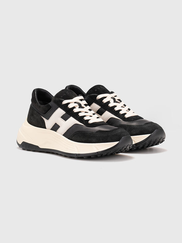 Suede and leather sports shoes - 2