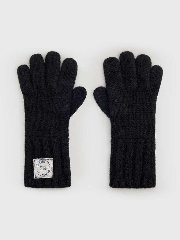 Black knitted gloves  - 1