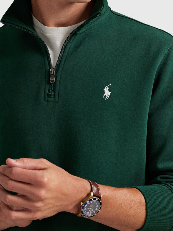 Cotton sweatshirt with zip - 4