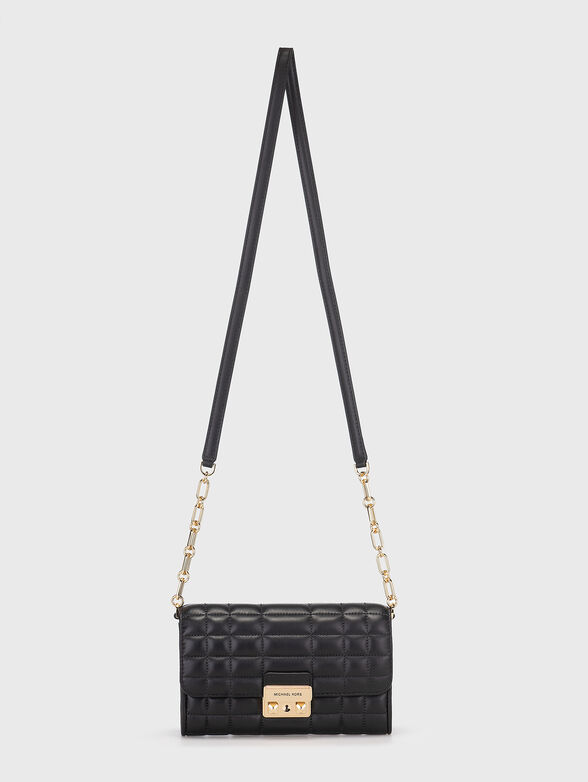 Leather crossbody bag with quilted effect - 2