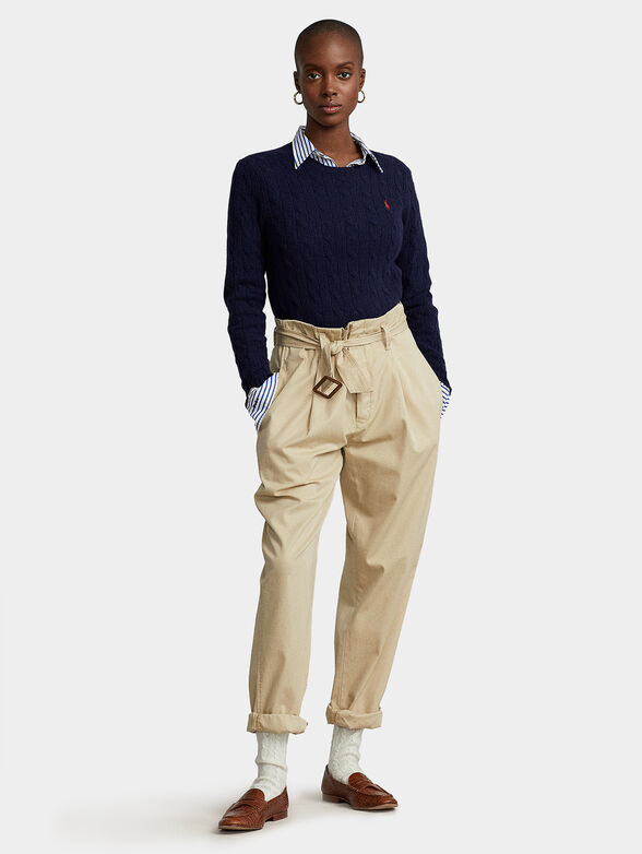 JULIANNA dark blue sweater with logo embroidery - 4