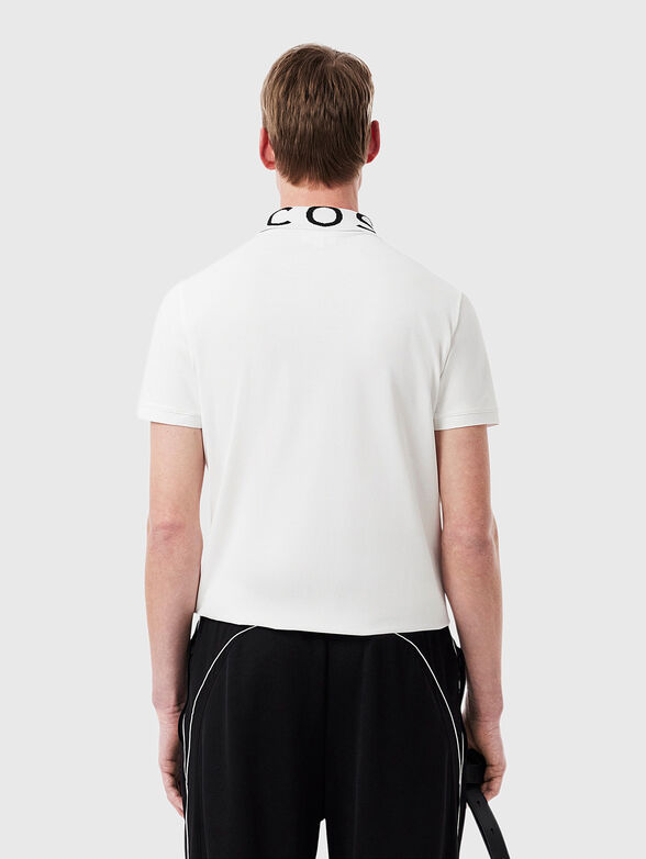 Cotton polo shirt in blue - 3