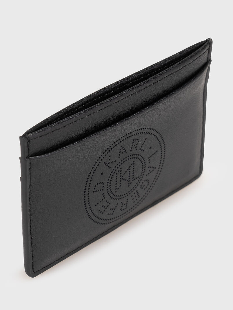 Leather cardholder with logo detail - 3