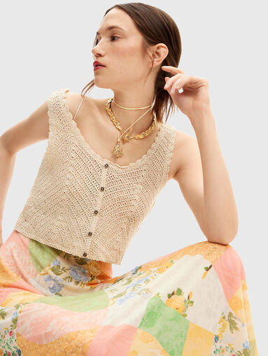 Dress with removable knit top - 5