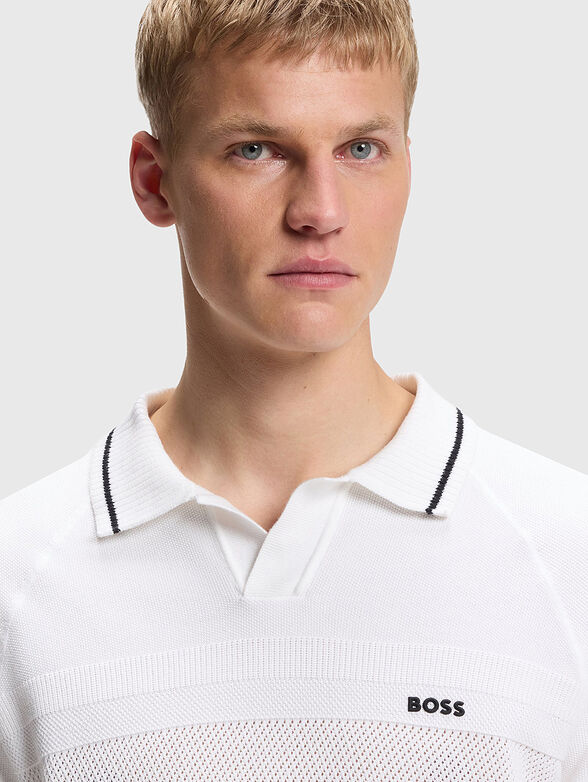 Short sleeved cotton sweater - 4