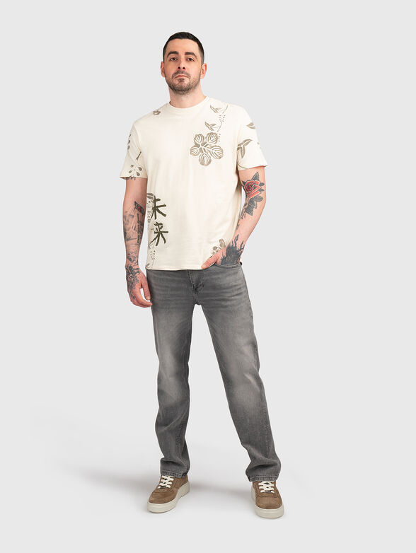 Cotton T-shirt with floral motifs - 2