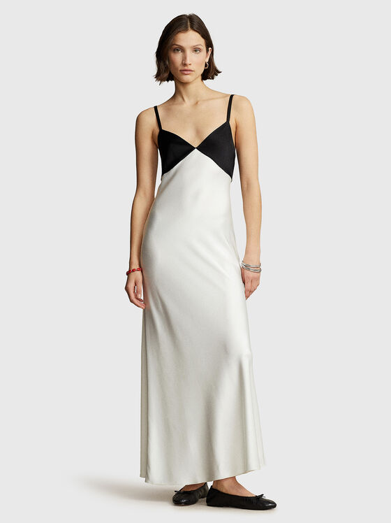 Satin dress with thin straps - 1