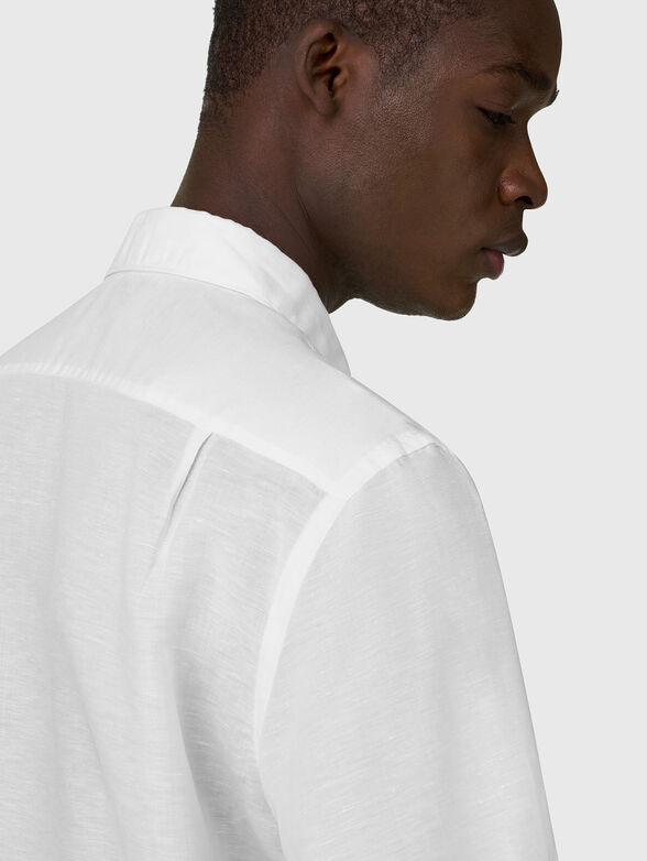 Long-sleeved shirt made of a linen blend - 4