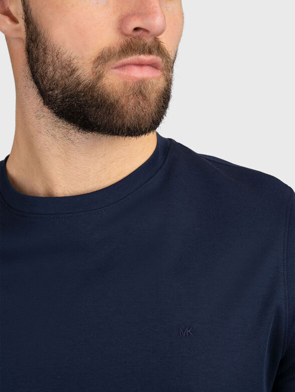 Cotton T-shirt with oval neckline - 4