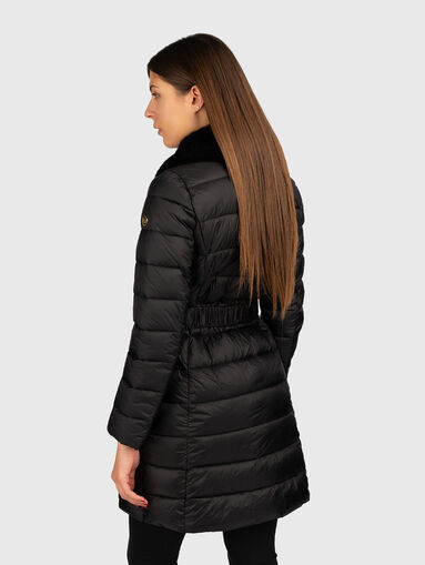 Quilted jacket with belt - 3