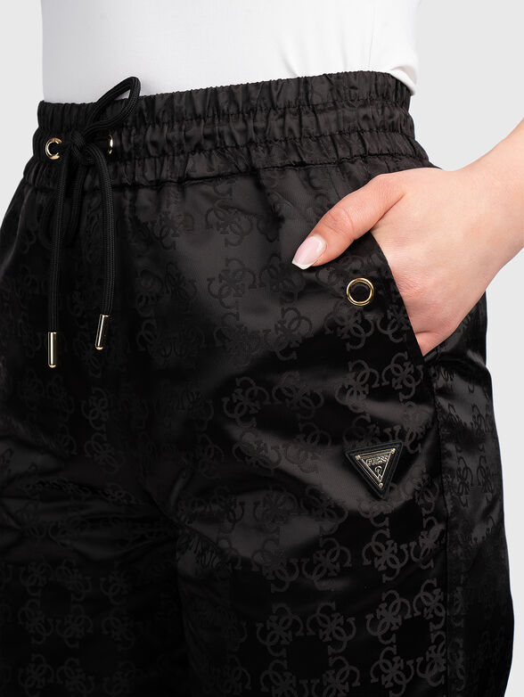 Sports trousers with monogram logo print - 3
