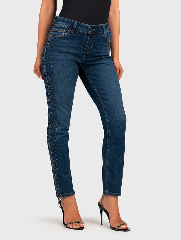 Jeans with rhinestones - 0