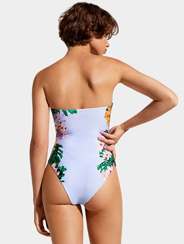 PARROT one-piece swimsuit with tropical print - 2