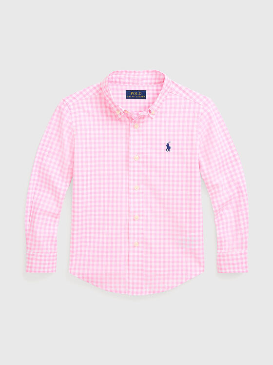 Checked cotton poplin shirt - 1