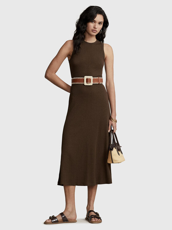 Sleeveless dress of elastic rips - 1