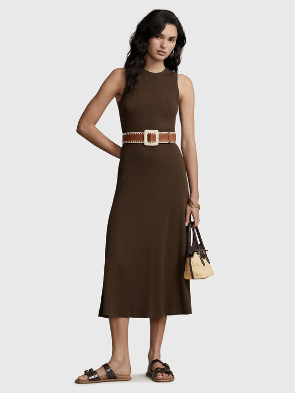 Sleeveless dress of elastic rips - 1