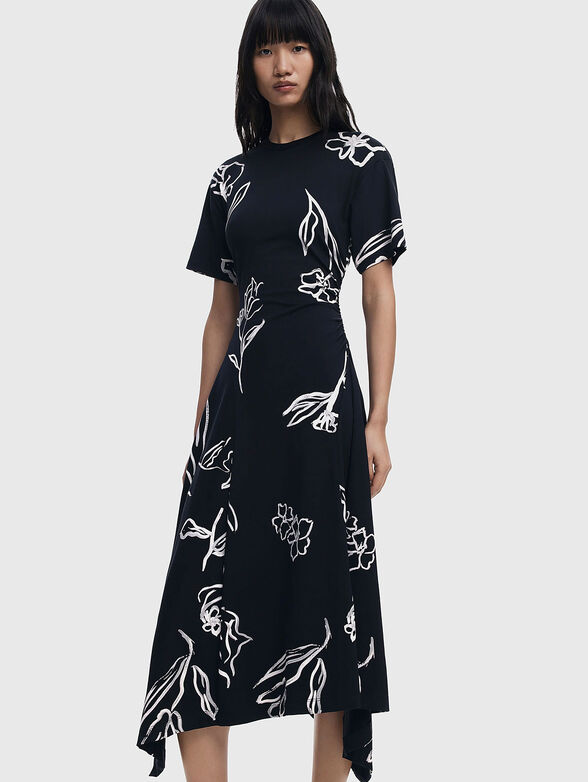 CALMA cotton midi dress with print - 1
