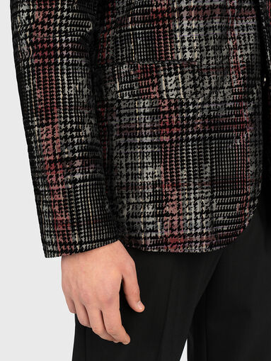 Blazer with embossed print - 3