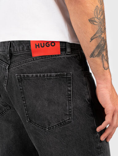 Grey jeans with logo patch - 2