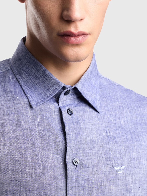 Long-sleeved linen shirt - 4