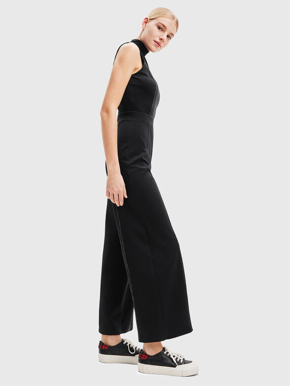 Contrast stitch flare jumpsuit  - 4