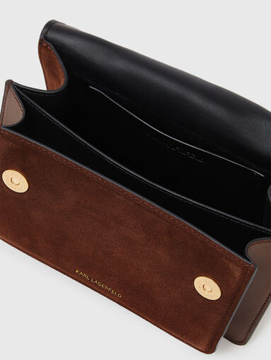 GRAINY crossbody bag with suede details - 5