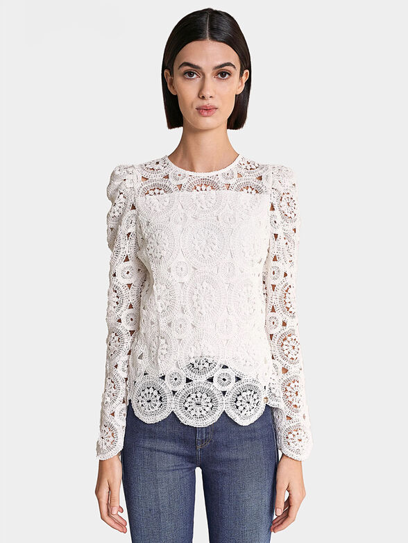 White crotchet blouse - 1