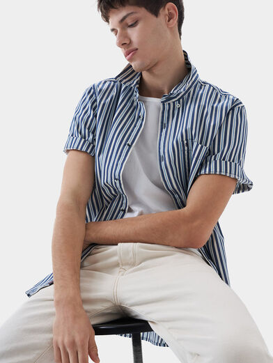 Striped shirt with short sleeves - 5