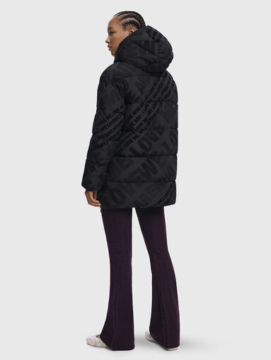 Padded jacket with removable hood - 3