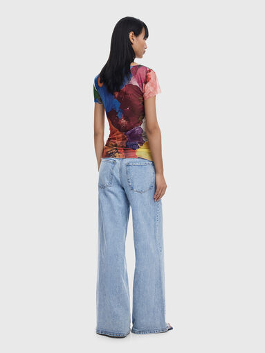 T-shirt with chiffon - 2