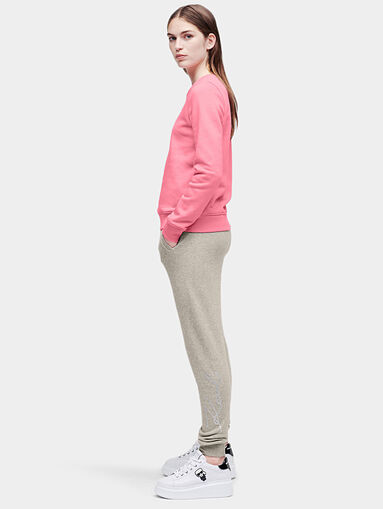 Pink sweatshirt with 3D logo print - 4