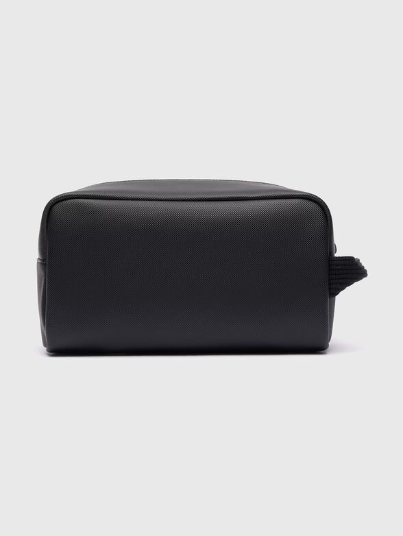 Black toiletry bag with logo accent - 2