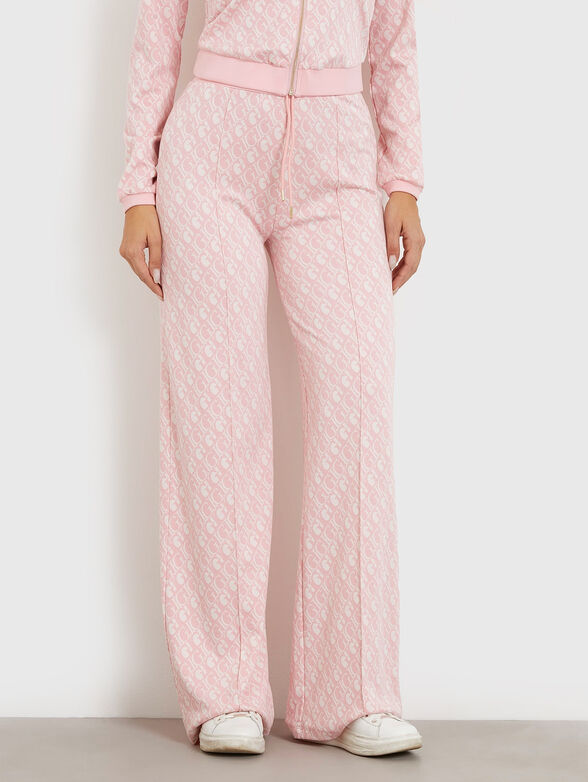 Sports trousers with logo print  - 1