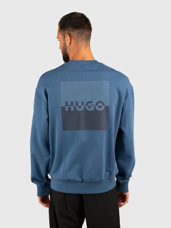 Cotton sweatshirt with accent back - 2