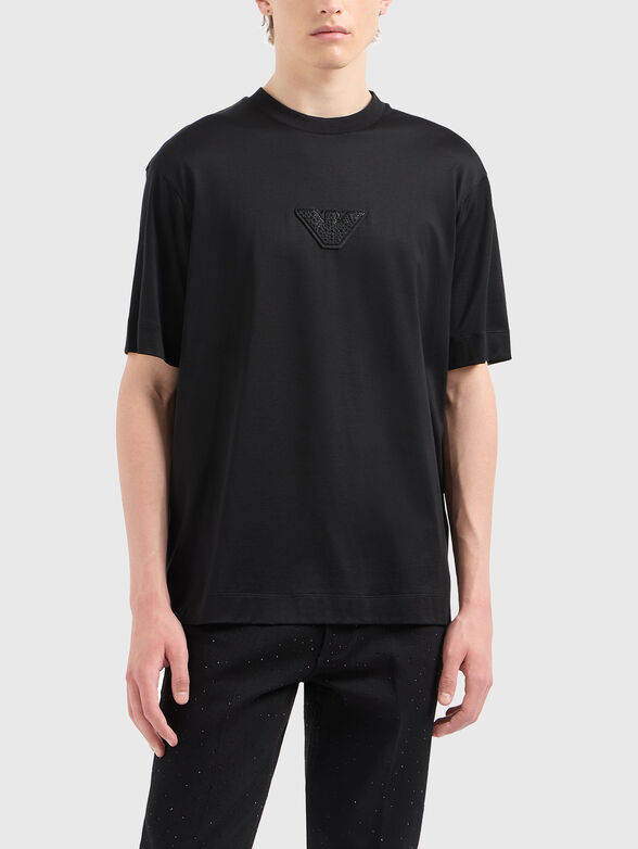 T-shirt with logo and rhinestones - 0
