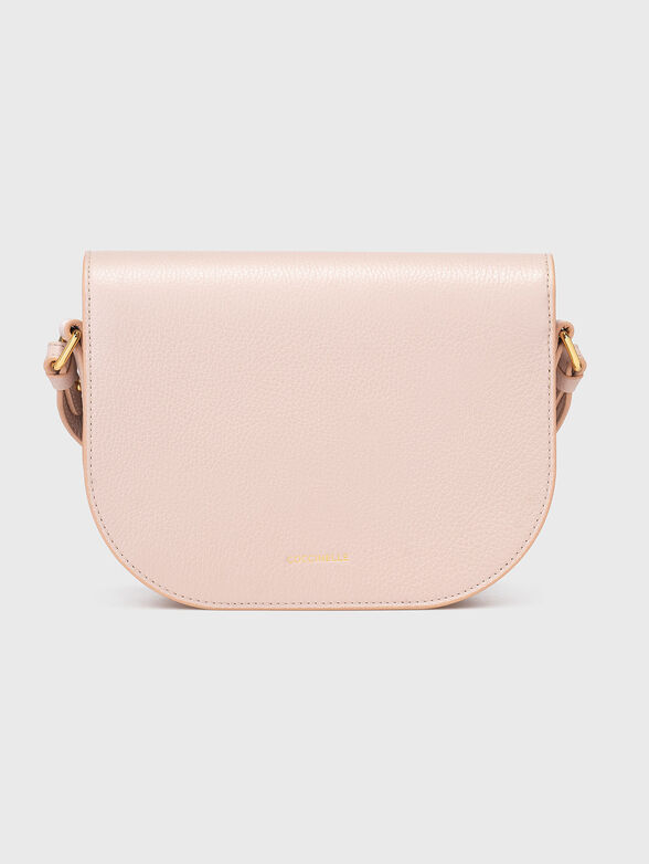 Leather crossbody bag in beige - 3
