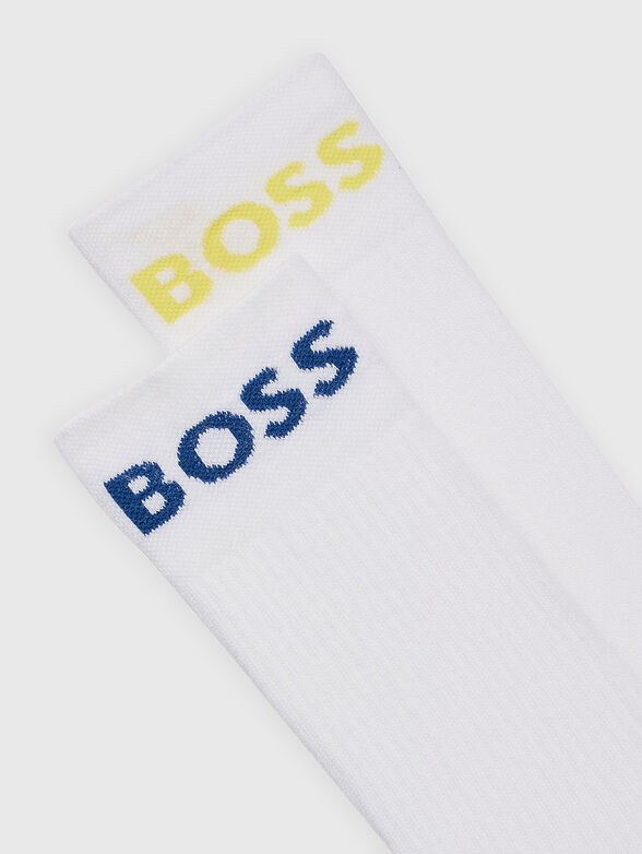 Two-pack of socks with contrasting logo - 1